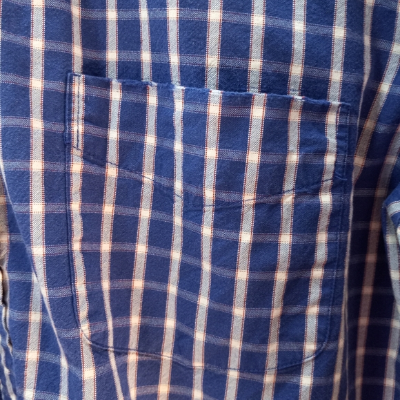 J.Crew Plaid Sunwashed Oxford Tailored Large Blue Business Casual Shirt Office - Picture 8 of 16